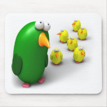 Bird mom and Chicks Mousepad