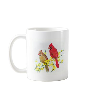 Bird Mug - Cardinals by duckheap