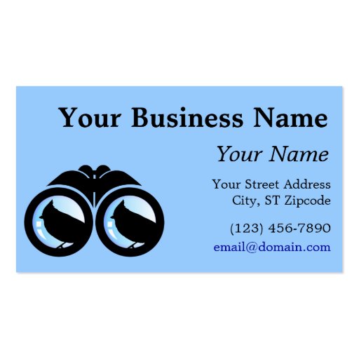 Bird Nerd Business Card Template (front side)