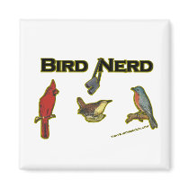 Bird Nerd Refrigerator Magnet