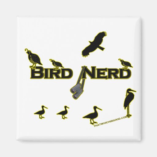 Bird Nerd Silhouette Fridge Magnets