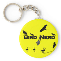Bird Nerd Silhouette Keychain