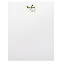 Bird Nerd Silhouette Letterhead Template
