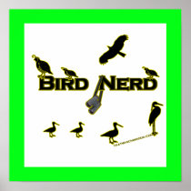 Bird Nerd Silhouette Print