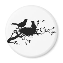 Bird Nest Fridge Magnet