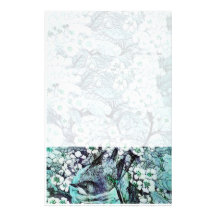 BIRD NEST ,white blue Stationery Paper