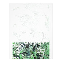 BIRD NEST ,white green Personalized Letterhead