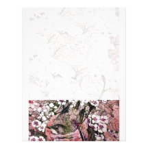 BIRD NEST ,white red pink Personalized Letterhead