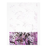 BIRD NEST ,white violet pink purple Letterhead Design
