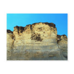 bird nests on rock face post card