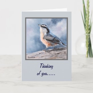 Bird Nuthatch Fine Art Greeting Card