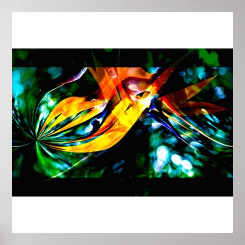 Bird of Paradise Abstract print