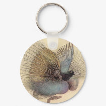 Bird of Paradise Art Illustration Keychain