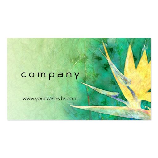 Bird of Paradise Business Cards (back side)
