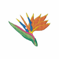 Bird Of Paradise embroidered shirts
