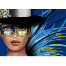 Bird of Paradise Fine Art Greeting Card (closeup) card