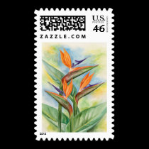 Bird Of Paradise Flower Art - Multi postage