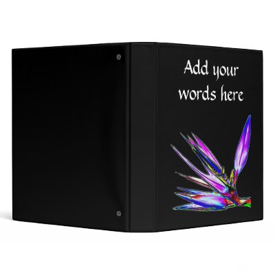 Bird of Paradise Flower (Colored Foil Effect) Binder by Rosies_Posies