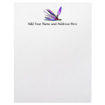 Bird of Paradise Flower (Colored Foil Effect) Personalized Letterhead