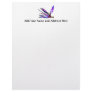 Bird of Paradise Flower (Colored Foil Effect) Personalized Letterhead