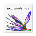 Bird of Paradise Flower (Colored Foil Effect) Fridge Magnets