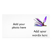 Bird of Paradise Flower (Colored Foil Effect) Customized Photo Card
