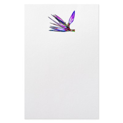 Bird of Paradise Flower (Colored Foil Effect) Customized Stationery by Rosies_Posies