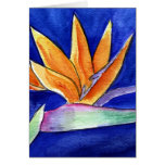 Bird of Paradise Flower Painting Greeting Card