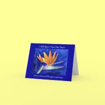 Bird of Paradise Flower Painting Greeting Cards cards