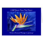 Bird of Paradise Flower Painting Greeting Cards