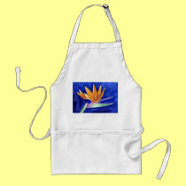 Bird of Paradise Flower Watercolor Art Apron aprons