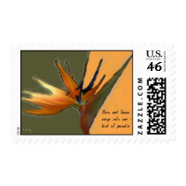 Bird of Paradise Haiku Postage postage by Reflekshins Bird of Paradise Haiku Postage postage