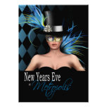 Bird of Paradise Harlequin Masquerade Party Custom Invite