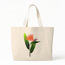 Bird of Paradise Silk Screen Tote Bag