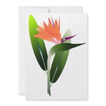 Bird of Paradise Silk Screen Custom Invitation