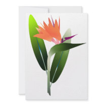 Bird of Paradise Silk Screen Custom Invitation