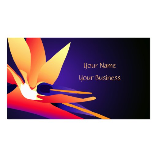 Bird-of-Paradise Tropical Floral Business Card (front side)