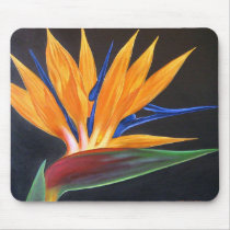 Bird Of Paradise Tropical Flower Painting - Multi Mouse Pad