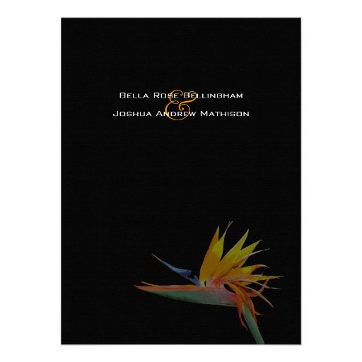 Bird of Paradise Wedding Invitation