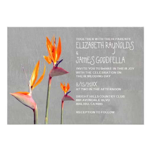 Bird of Paradise Wedding Invitations