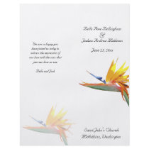 Bird of Paradise Wedding Program Custom Flyer