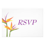 Bird of Paradise Wedding RSVP Card Custom Announcement