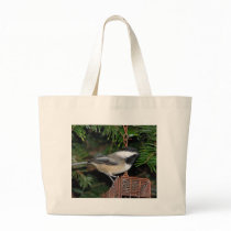 Bird On A Birdfeeder Beach Bag