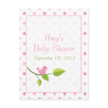 Bird on a branch -baby shower advice cards postcards