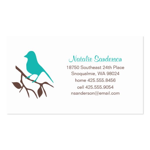Bird on a Branch Calling Card Business Card