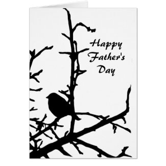 Bird on a Branch Fathers Day Greeting Card
