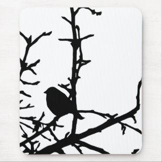 Bird on a Branch Mousepads