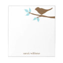 Bird on a Branch Personalized Notepads