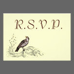 Bird on a Scroll (Brown) invitations