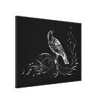 Bird on a Scroll Canvas Print